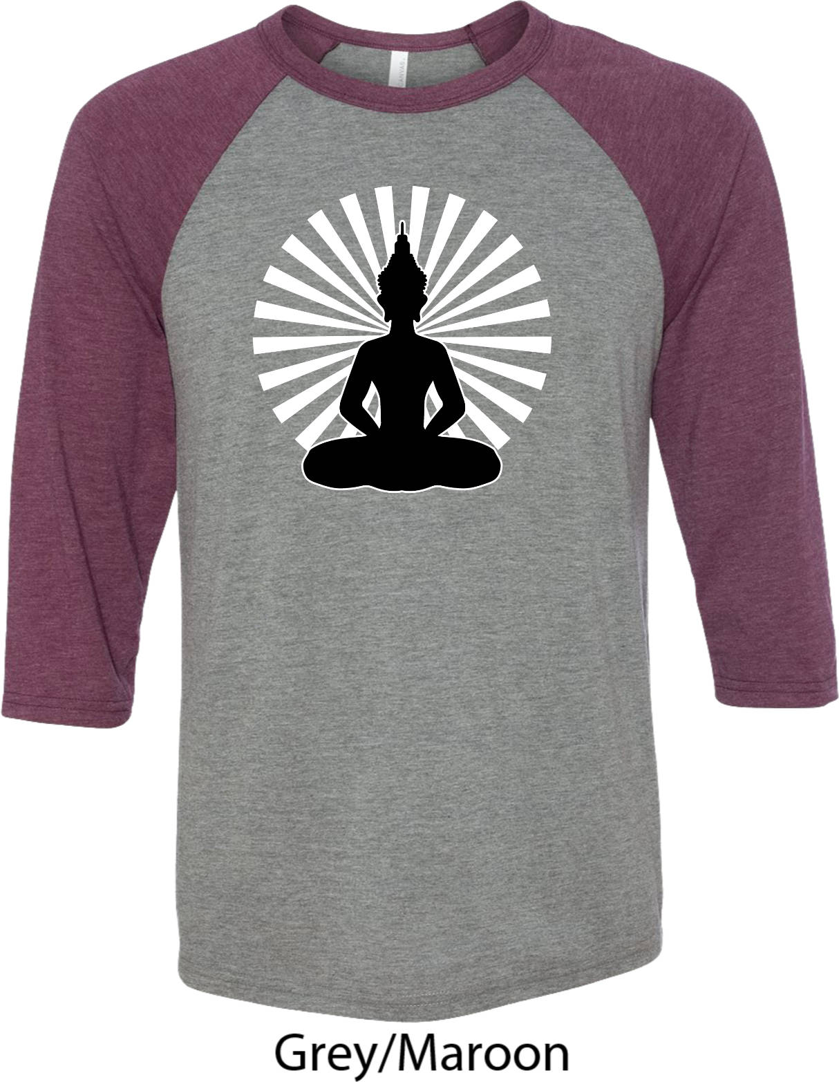 Meditierenbuddha Yoga Raglan Shirt = 3200-Medbud von YogaClothingForYou