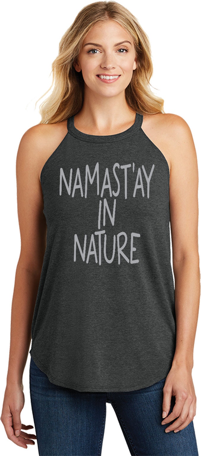 Namastay in Nature Ladies Yoga Tri Blend Rocker Tanktop = Nature-Dt137L von YogaClothingForYou