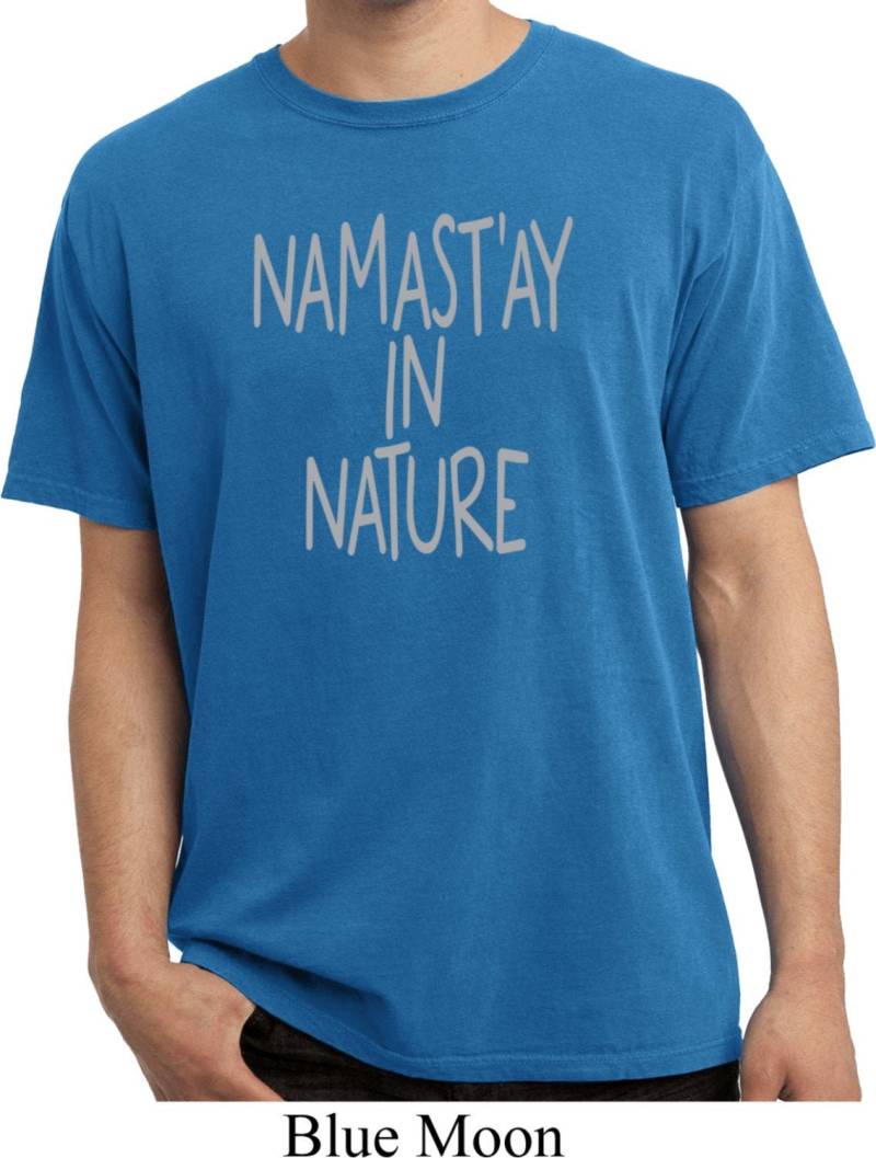 Namastay in Nature Yoga Pigment Gefärbt T-Shirt = Pc099-Namnature von YogaClothingForYou