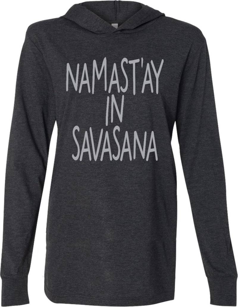 Namastay in Savasana Yoga Leichte Hoodie T-Shirt - Savasana-3512 von YogaClothingForYou