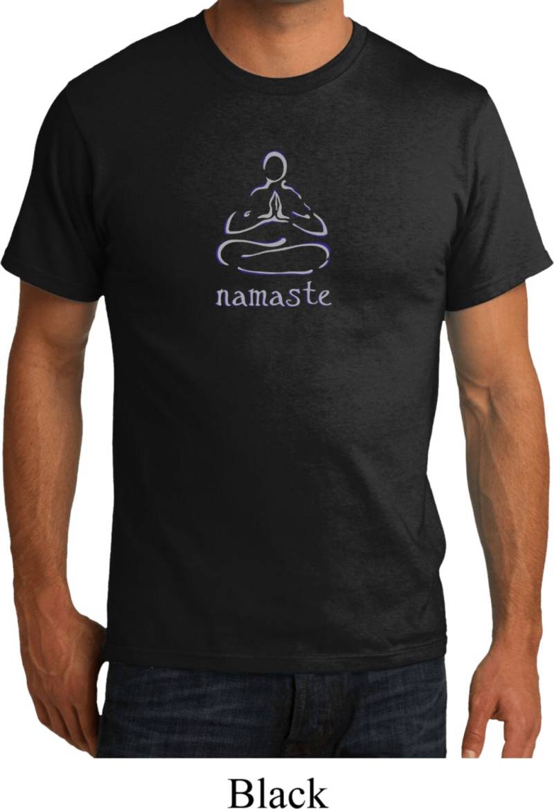 Namaste Lotus Pose Bio T-Shirt = Pc50Org-Namlp von YogaClothingForYou