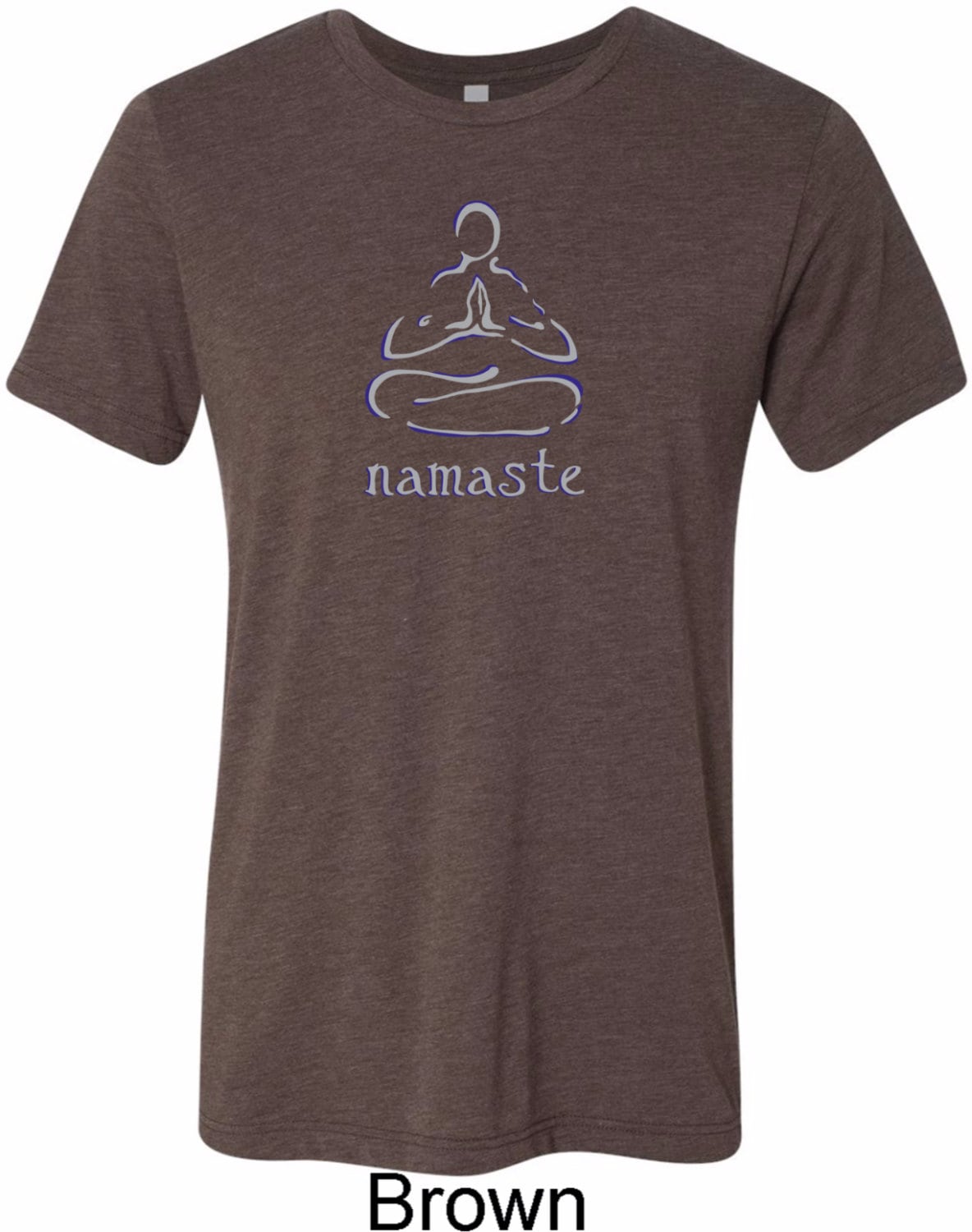Namaste Lotus Pose Yoga Triblend Rundhals-T-Shirt = C3413-Namlp von YogaClothingForYou
