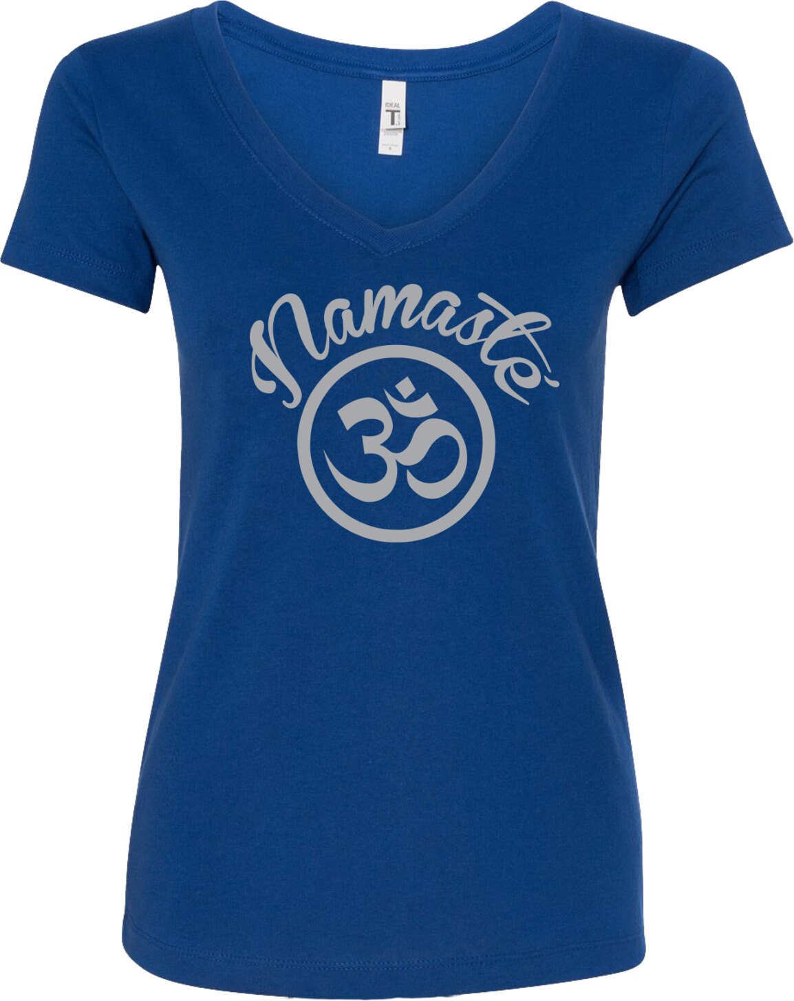 Namaste Om Damen Yoga V-Ausschnitt T-Shirt = Namasteom-N1540 von YogaClothingForYou