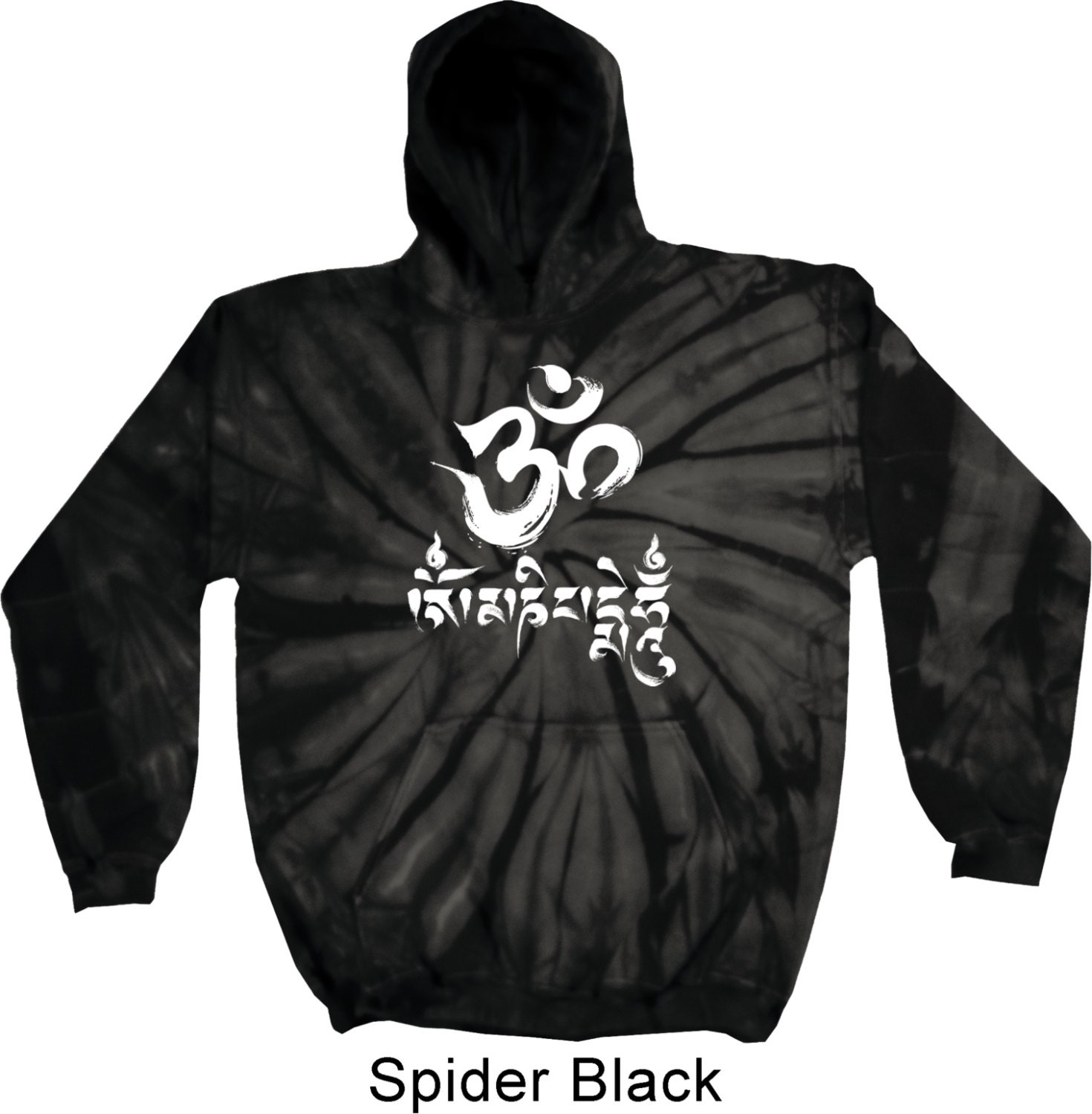 Om Mani Padme Hum Yoga Tie Dye Hoodie - 8777-Mani von YogaClothingForYou