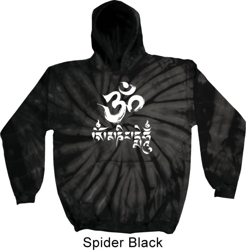 Om Mani Padme Hum Yoga Tie Dye Hoodie - 8777-Mani von YogaClothingForYou