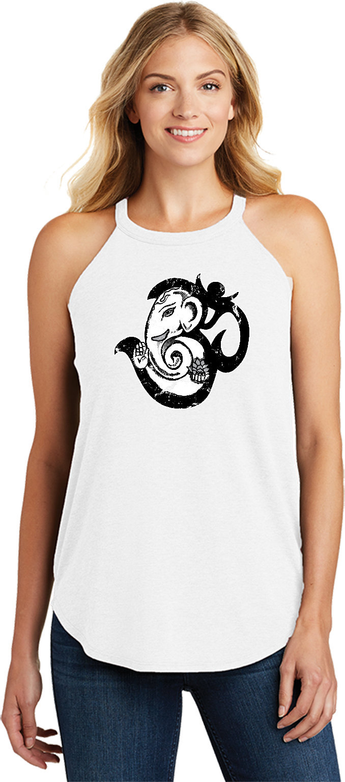 Om Mashup Damen Yoga Tri Blend Rocker Tanktop = Mashup-Dt137L von YogaClothingForYou