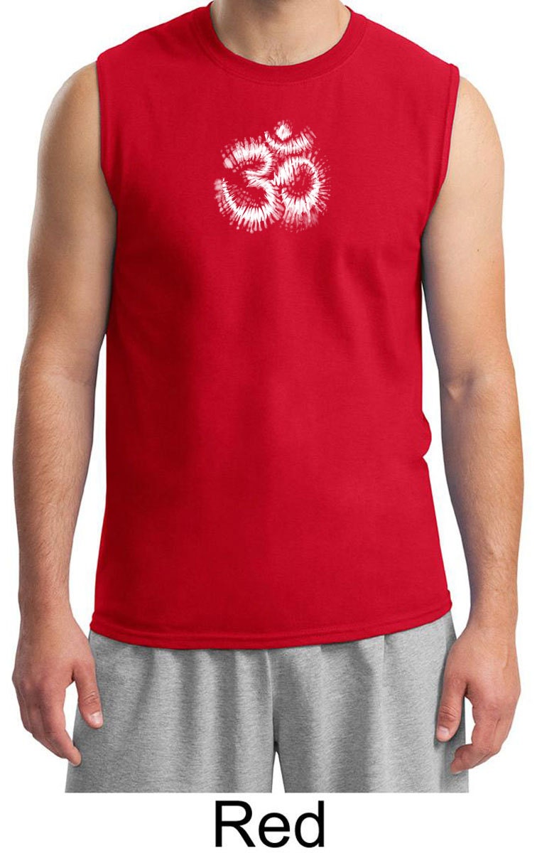 Om Tie Dye Herren Yoga Ärmellose Muskel T-Shirt = 2700-Omtiedye von YogaClothingForYou