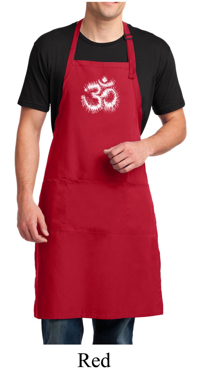 Om Tie Dye Yoga Ganzer Länge Schürze Mit Taschen = A700-Omtiedye von YogaClothingForYou