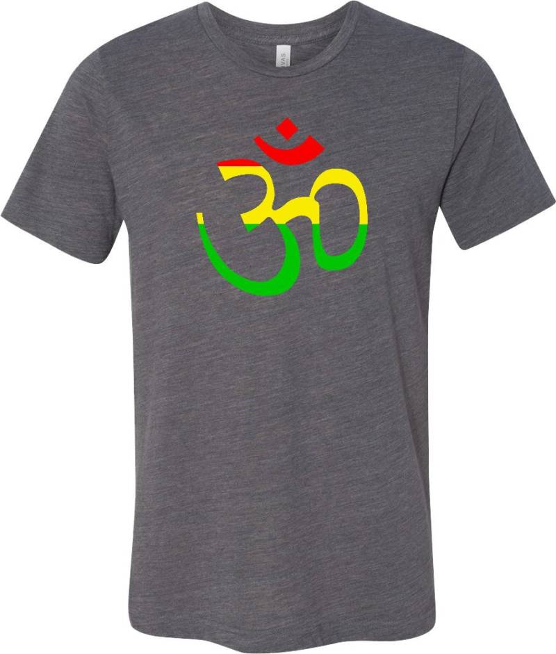 Rasta Aum Männer Yoga Burnout T-Shirt = Rastaum-3650 von YogaClothingForYou