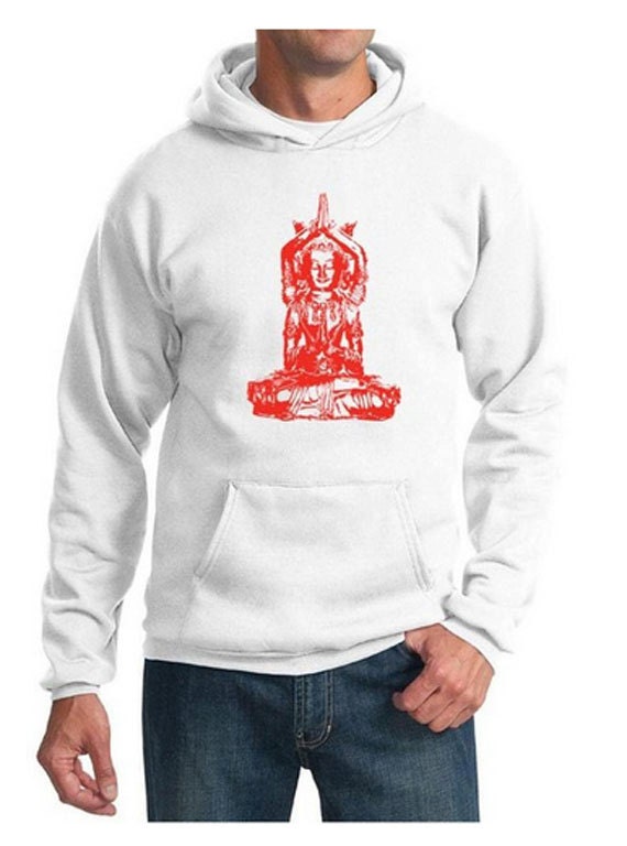 Rot Tara Yoga Hoodie - Pc90H-Tara von YogaClothingForYou