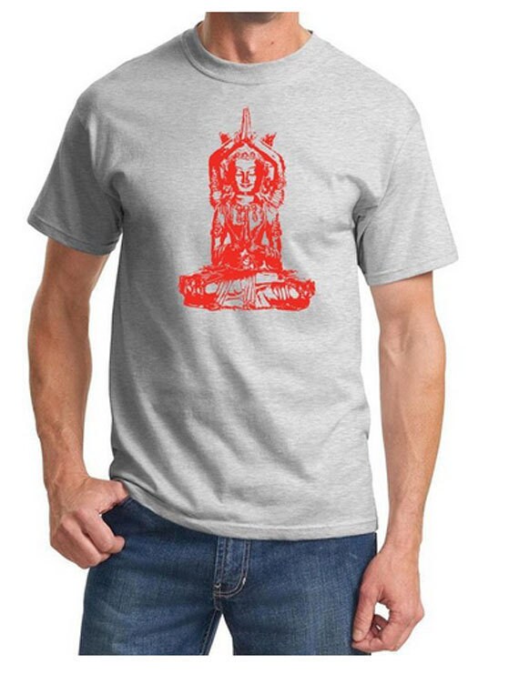 Rote Tara Yoga T-Shirt = Pc61-Tara von YogaClothingForYou