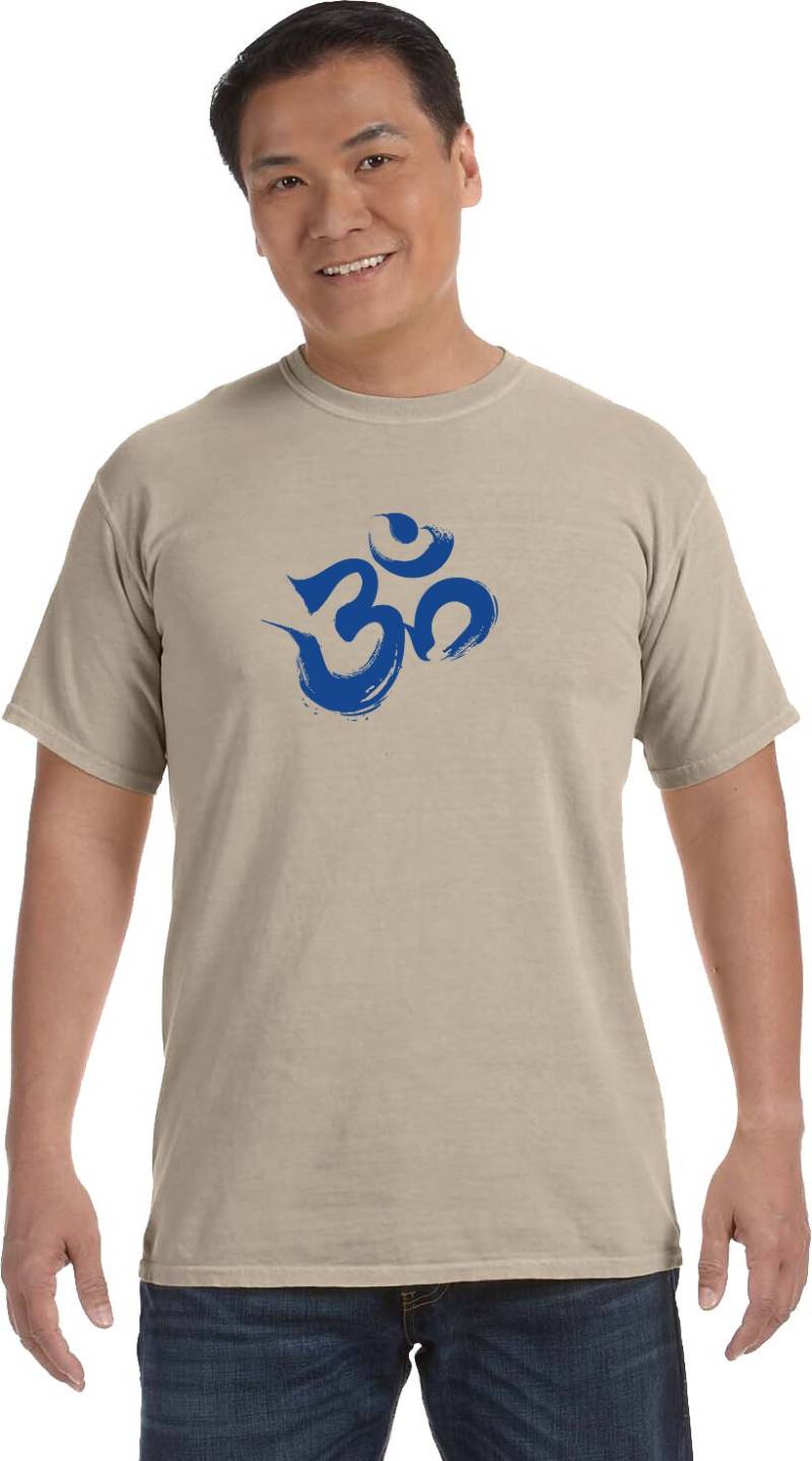 Royal Brushstroke Aum Erwachsene Yoga Schwergewicht Pigment Gefärbt T-Shirt = Royalbrush-1717 von YogaClothingForYou