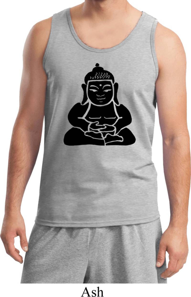 Schatten Buddha Herren Yoga Tank Top = 2200-Shadbud Schatten Buddha Herren Yoga Tank Top = 2200-Shadbud von YogaClothingForYou
