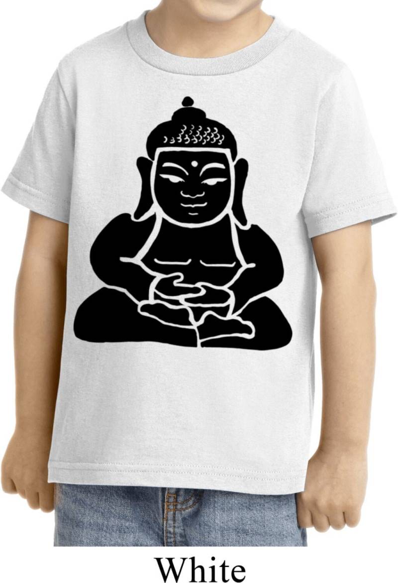Schatten Buddha Kleinkind Yoga T-Shirt = Car54T-Shadbud von YogaClothingForYou