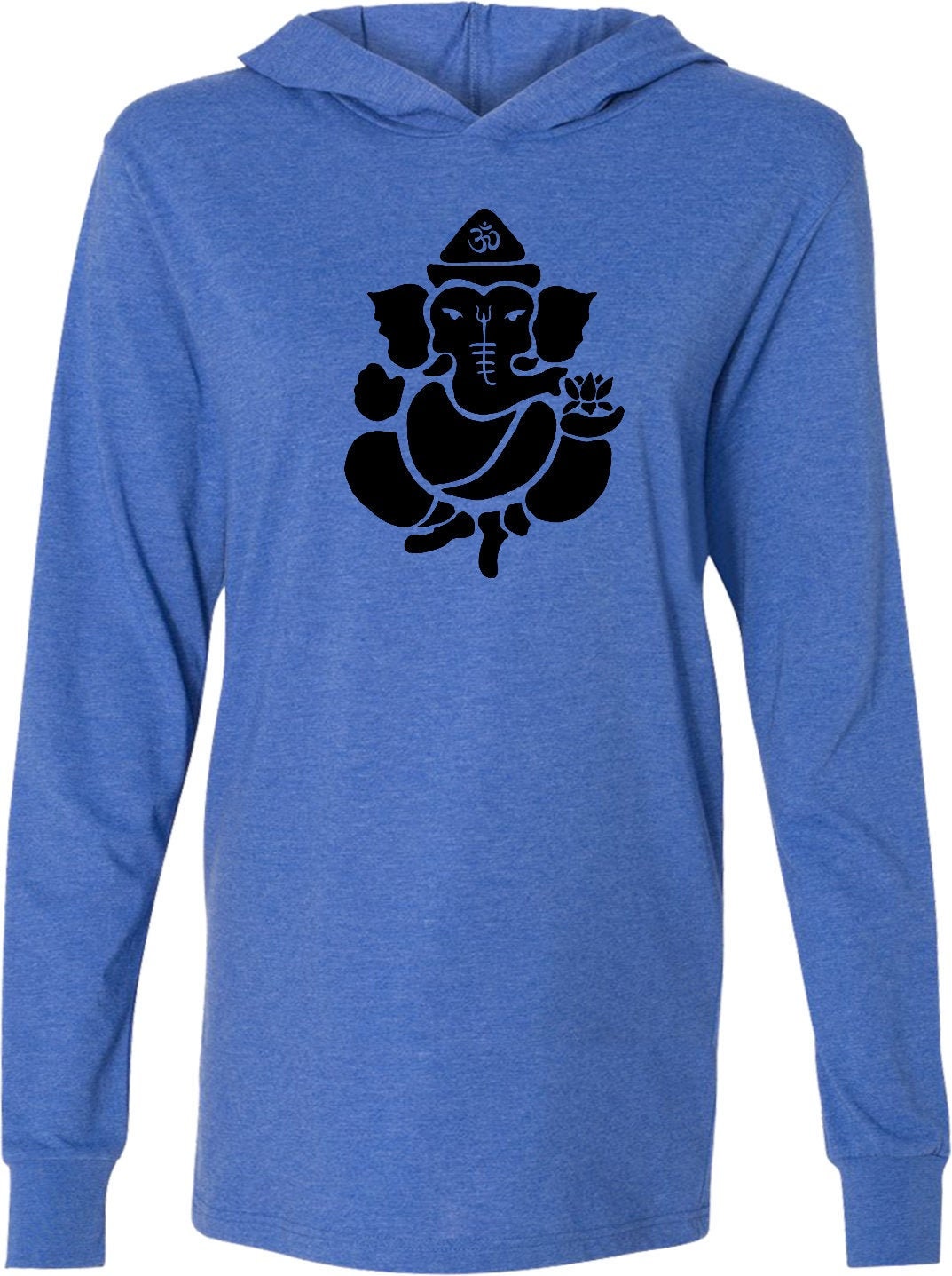 Schatten Ganesha Yoga Leichte Hoodie T-Shirt - Shadowgan-3512 von YogaClothingForYou