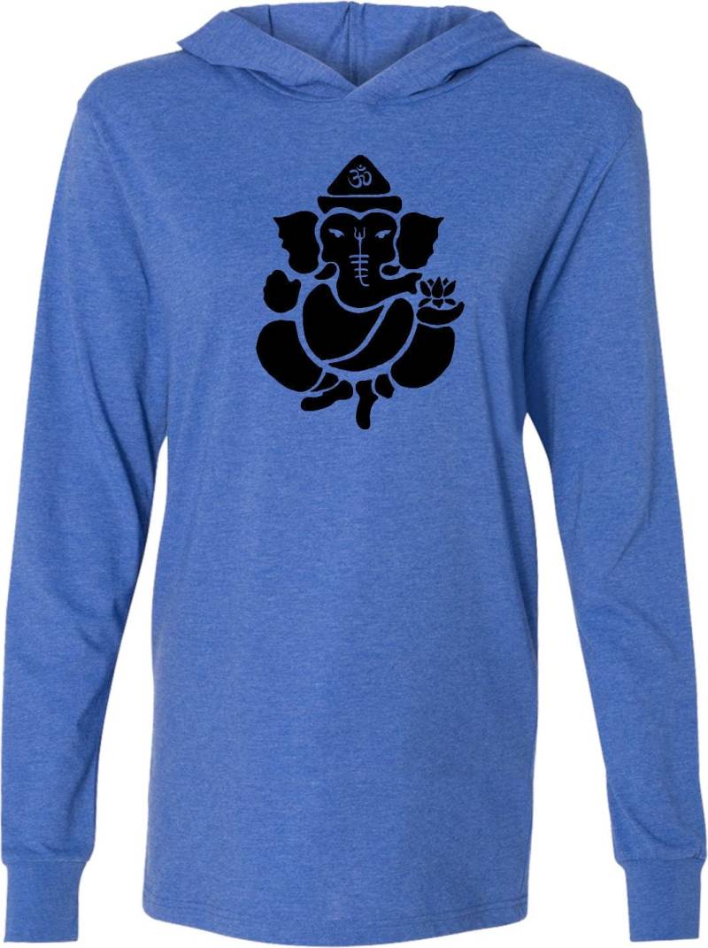 Schatten Ganesha Yoga Leichte Hoodie T-Shirt - Shadowgan-3512 von YogaClothingForYou