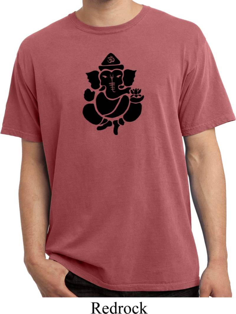 Schatten Ganesha Yoga Pigment Gefärbt T-Shirt = Pc099-Shadow von YogaClothingForYou
