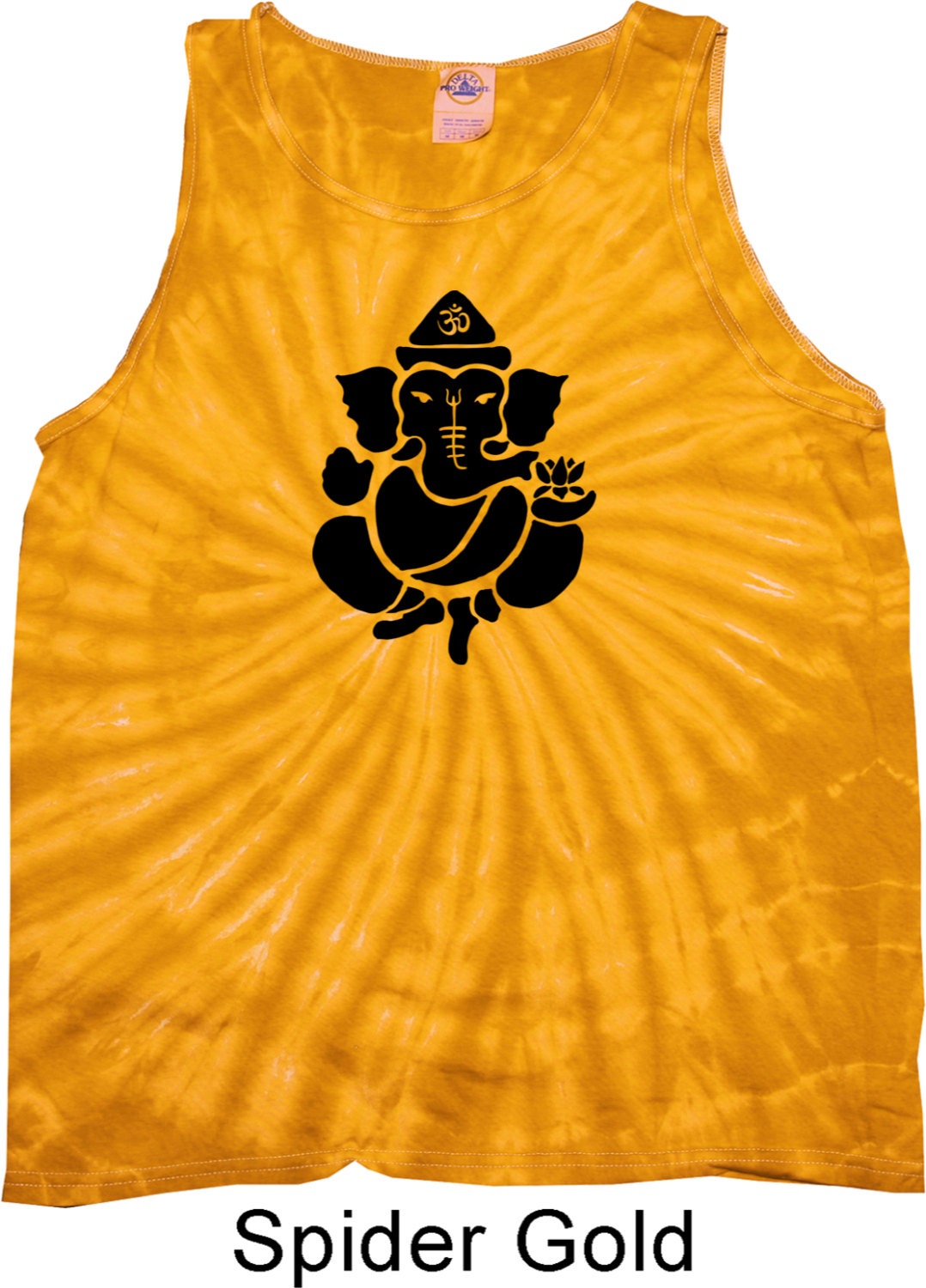 Schatten Ganesha Yoga Tie Dye Tank Top = 3500-Shadow von YogaClothingForYou