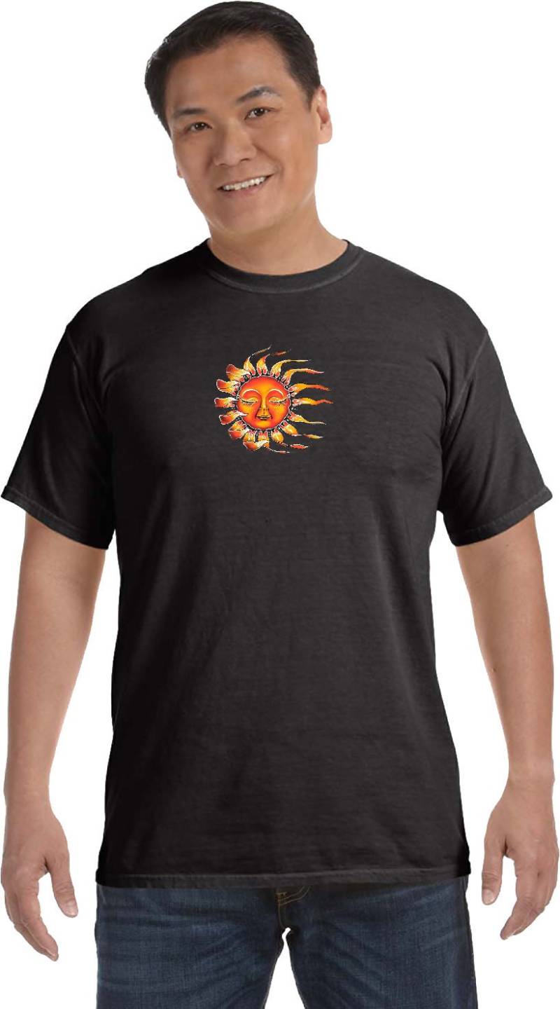 Schlafen Sun Erwachsene Unisex Yoga Schwergewichts-Pigment Gefärbt T-Shirt = Sleepingsun-1717 von YogaClothingForYou
