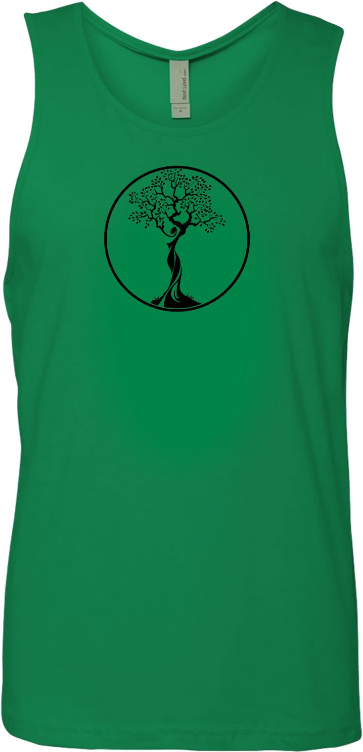 Schwarzer Baum Des Lebens Kreis Herren Yoga Baumwolle Tank Top = Btreecir-3633 Schwarzer Baum Des Lebens Kreis Herren Yoga Baumwolle Tank Top = Btreecir-3633 von YogaClothingForYou