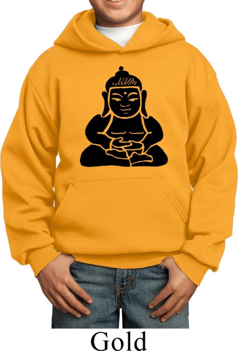 Shadow Buddha Kinder Yoga Hoodie - Pc90Yh-Shadbud von YogaClothingForYou