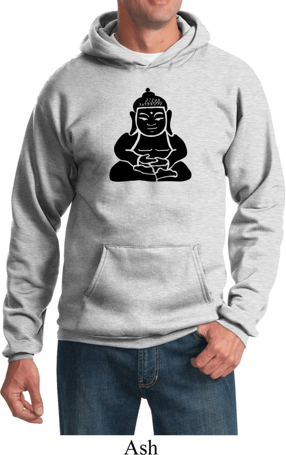 Shadow Buddha Yoga Hoodie - Pc90H-Shadbud von YogaClothingForYou