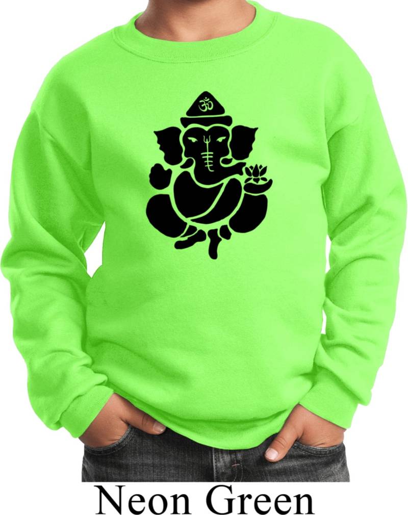 Shadow Ganesha Kid Es Yoga Sweatshirt = Pc90Y-Shadow von YogaClothingForYou