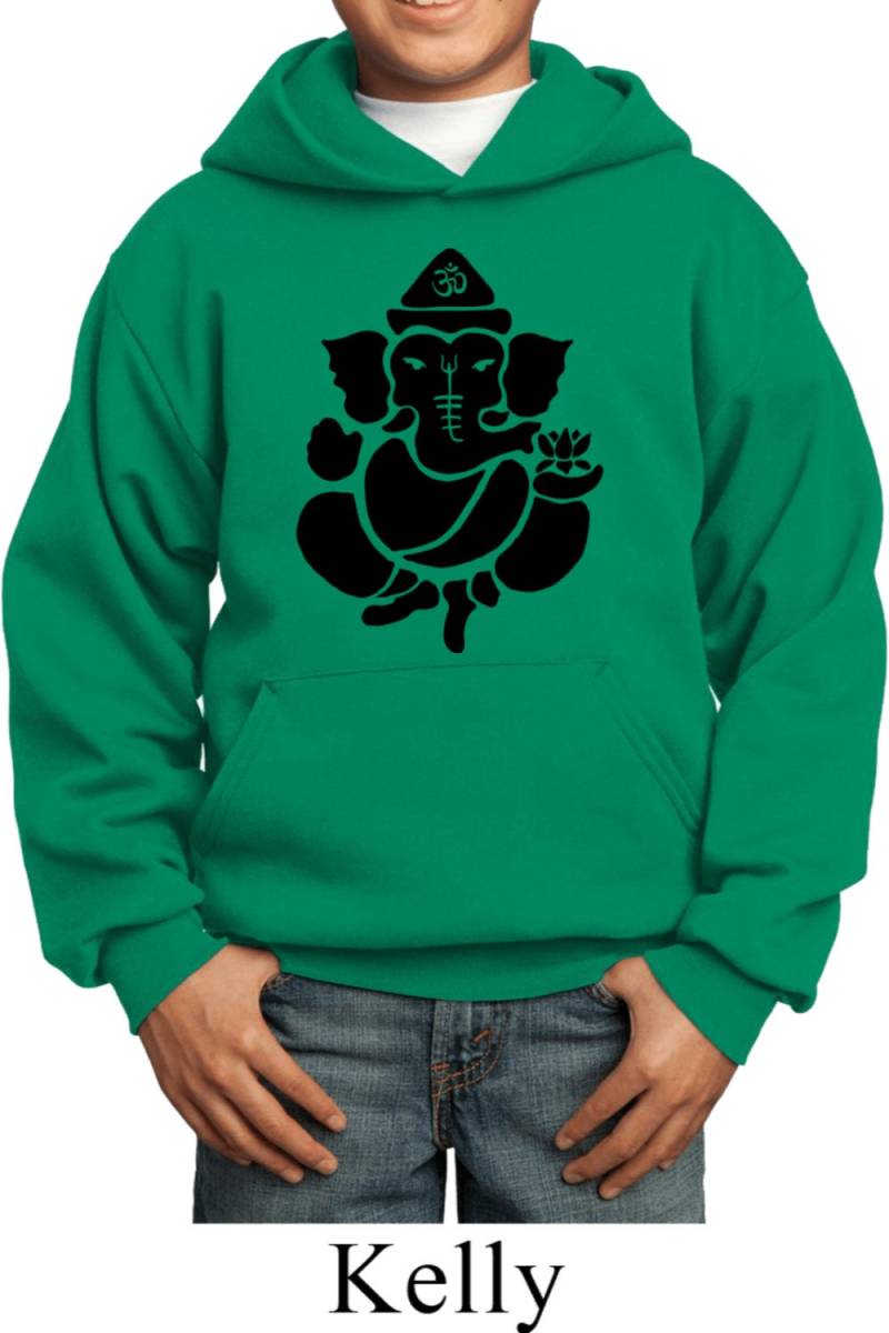 Shadow Ganesha Yoga Hoodie - Pc90Yh-Shadow von YogaClothingForYou