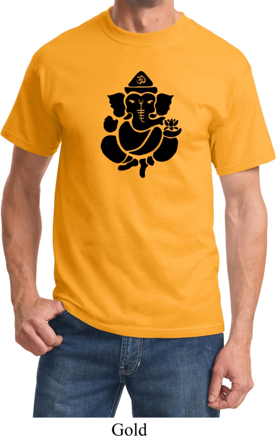 Shadow Ganesha Yoga T-Shirt = Pc61-Shadow von YogaClothingForYou