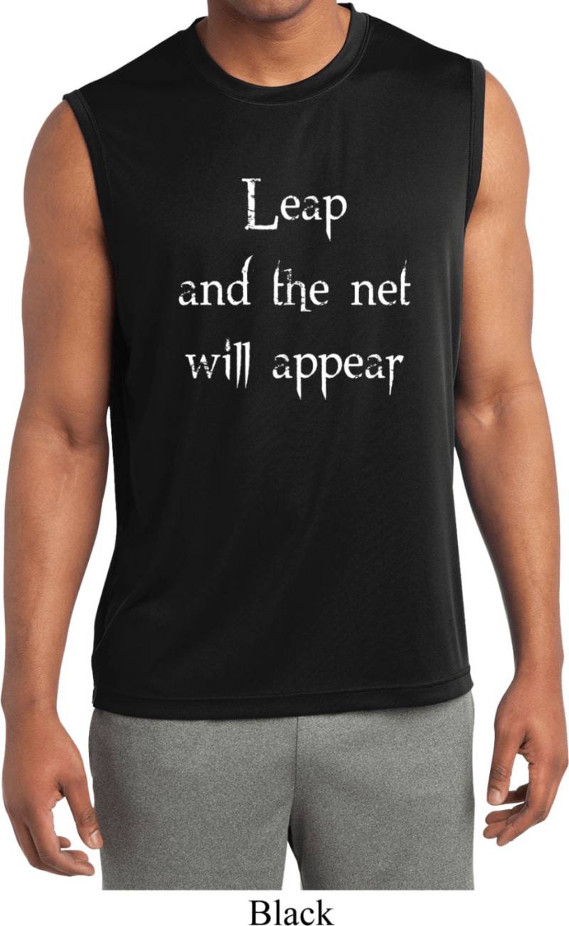 Sprung Und Das Netz Erscheint Herren Yoga Ärmellose Feuchtigkeit Wicking T-Shirt = St352-Leap von YogaClothingForYou