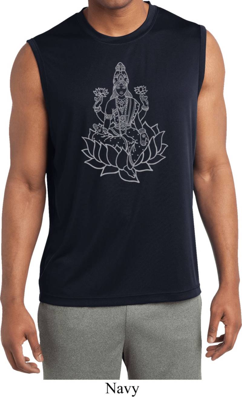 Tara Skizze Herren Yoga Ärmellose Feuchtigkeit Wicking T-Shirt = St352-Tarasketch von YogaClothingForYou