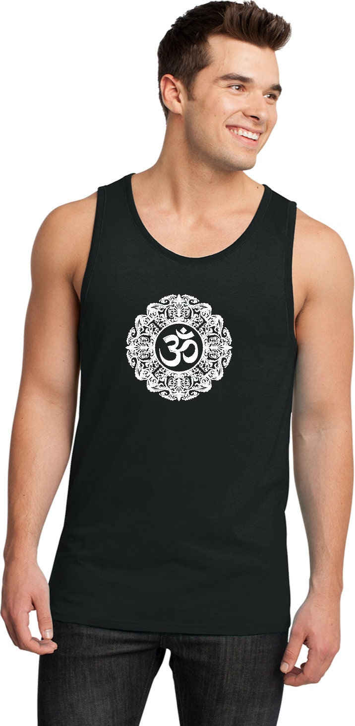 Weißes Verziertes Om Männer Yoga Baumwolle Ringer Tank Top = Whtornate-Dt1500 Weißes Verziertes Om Männer Yoga Baumwolle Ringer Tank Top = Whtornate-Dt1500 von YogaClothingForYou