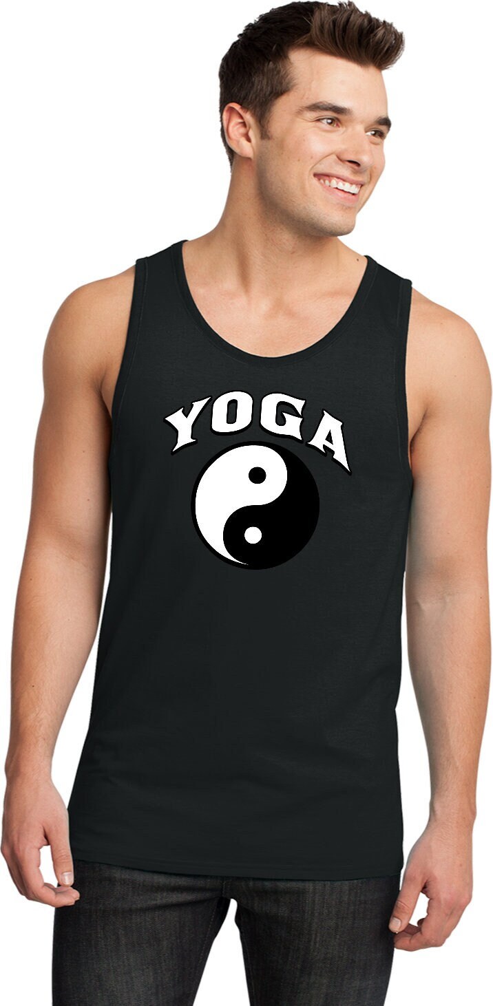 Yin Yang Yoga Arch Herren Baumwolle Ringer Tank Top = Arch-Dt1500 von YogaClothingForYou