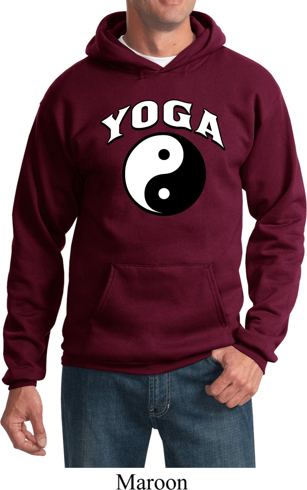 Yin Yang Yoga Bogen Erwachsene Unisex Hoodie - Pc90H-Bogen von YogaClothingForYou