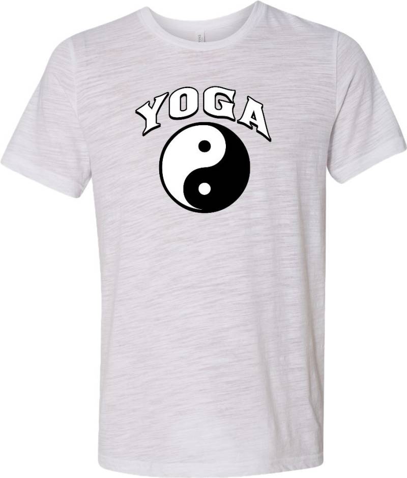Yin Yang Yoga Bogen Männer-Yoga-Burnout-T-Shirt = Wölfe-3650 von YogaClothingForYou