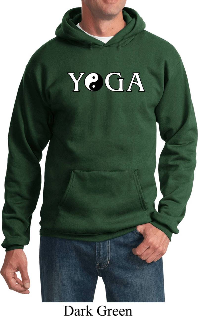 Yin Yang Yoga Text Erwachsene Unisex Hoodie - Pc90H-Yytext von YogaClothingForYou