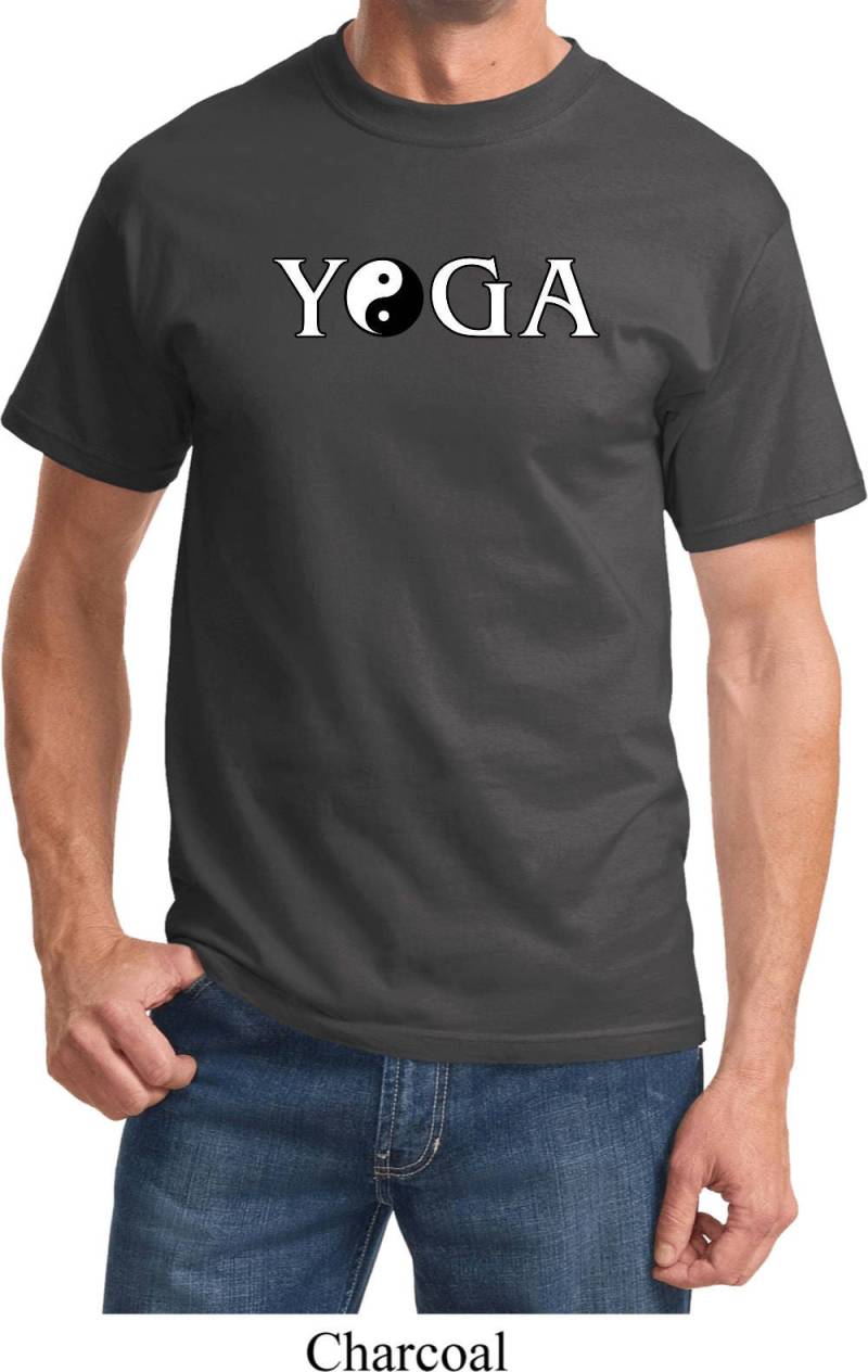 Yin Yang Yoga Text Erwachsene Unisex T-Shirt = Pc61-Yytext von YogaClothingForYou