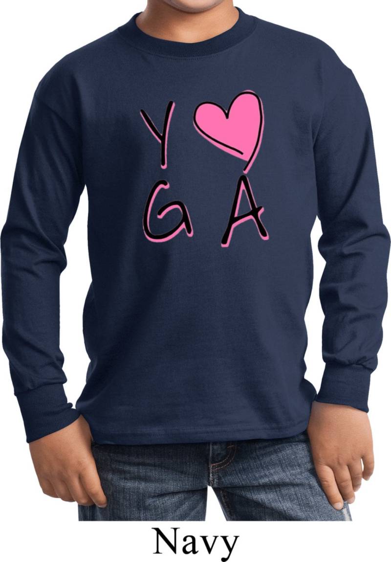 Yoga Liebe Kind Langarm T-Shirt = Pc61Yls-A8417C von YogaClothingForYou