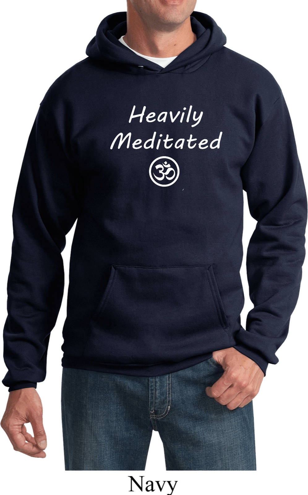 stark Meditierte Mit Om Erwachsene Unisex Yoga Hoodie - Pc90H-Heavilyom von YogaClothingForYou