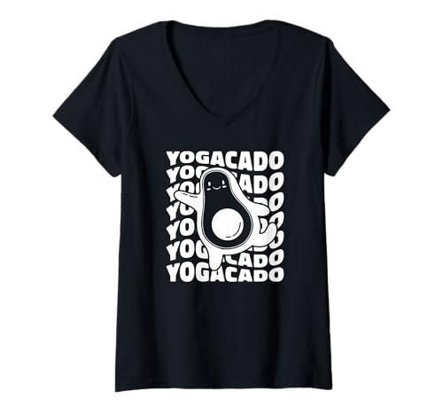 Damen Yogacado - Lustiges Yoga T-Shirt mit V-Ausschnitt Damen Yogacado - Lustiges Yoga T-Shirt mit V-Ausschnitt von Yogacado Funny