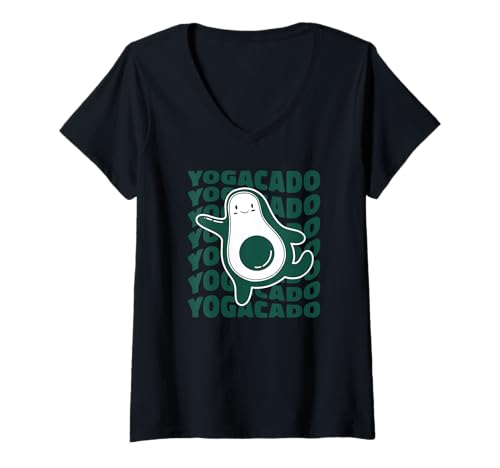 Damen Yogacado - Lustiges Yoga T-Shirt mit V-Ausschnitt Damen Yogacado - Lustiges Yoga T-Shirt mit V-Ausschnitt von Yogacado Funny