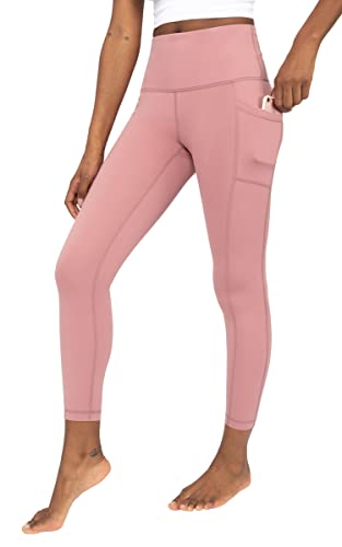 Yogalicious Hohe Taille, ultraweich, 7/8 knöchellange Leggings mit Taschen für Damen, Nostalgie Rose Lux, Groß von Yogalicious