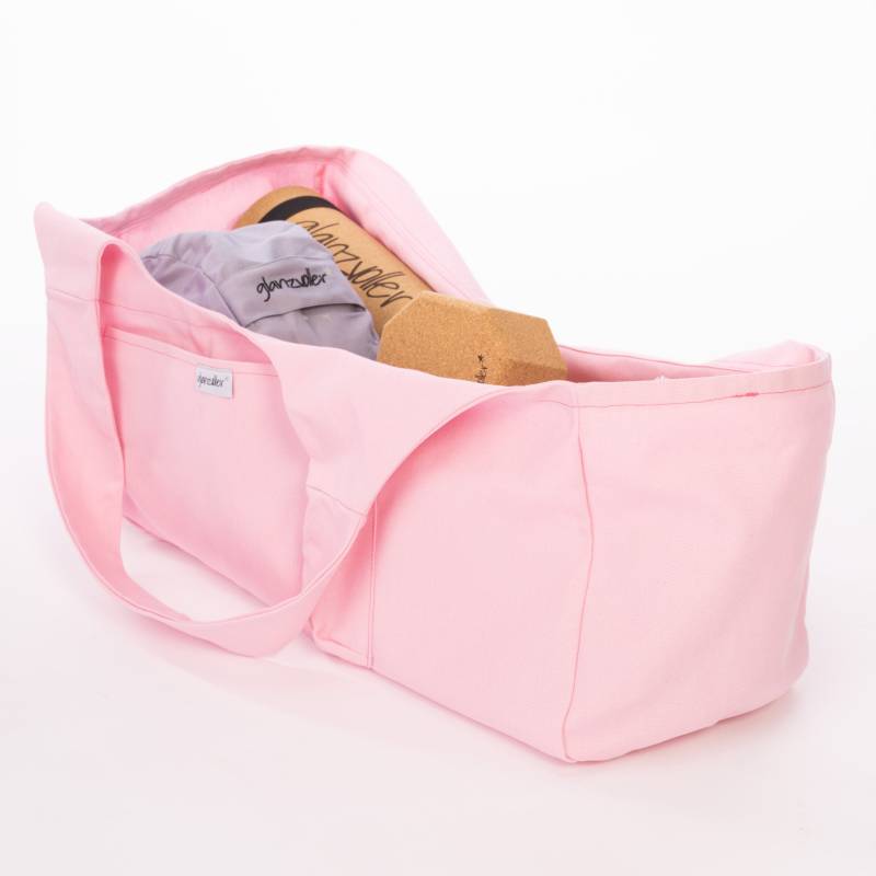 Große Pinke Yogatasche, Yoga Mat Tote, Baumwoll Sporttasche, Fitness Tragetasche, Wellness Bag, Nachhaltige Reise-Tasche, Geschenk von YogashopDeutschland