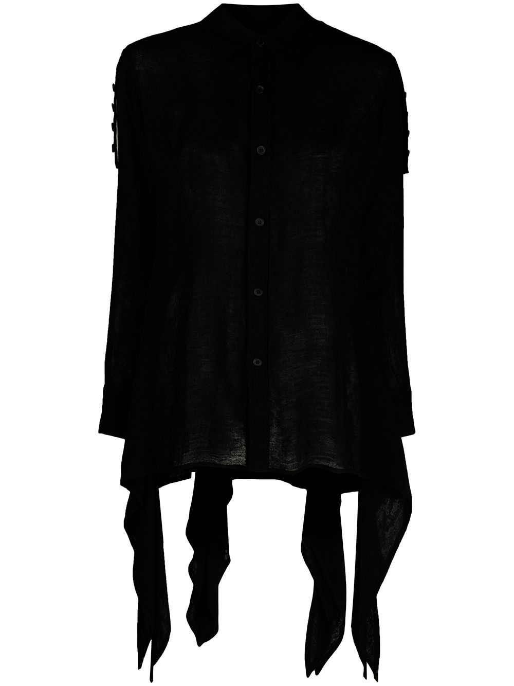 Yohji Yamamoto Asymmetrisches Hemd - Schwarz von Yohji Yamamoto