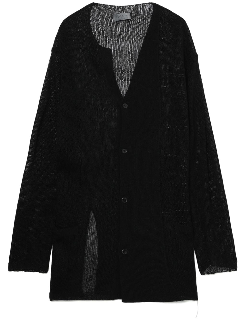 Yohji Yamamoto Cardigan mit Kontrastnähten - Schwarz von Yohji Yamamoto