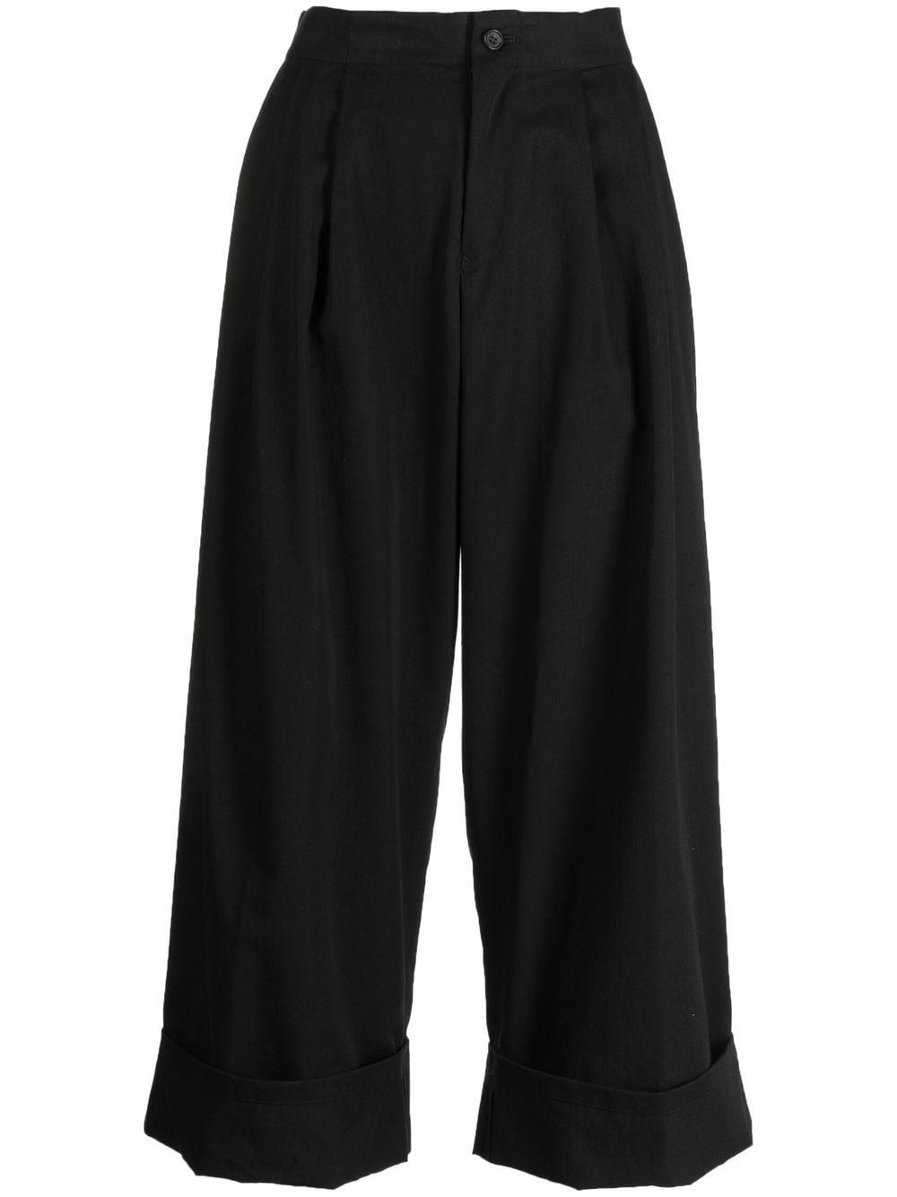 Yohji Yamamoto Hose mit Falten - Schwarz von Yohji Yamamoto