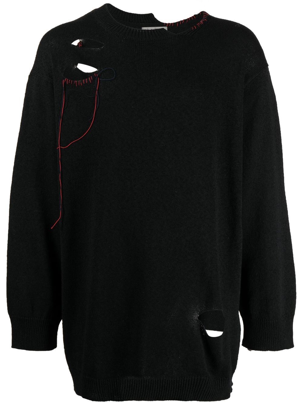 Yohji Yamamoto Pullover mit Löchern - Schwarz von Yohji Yamamoto