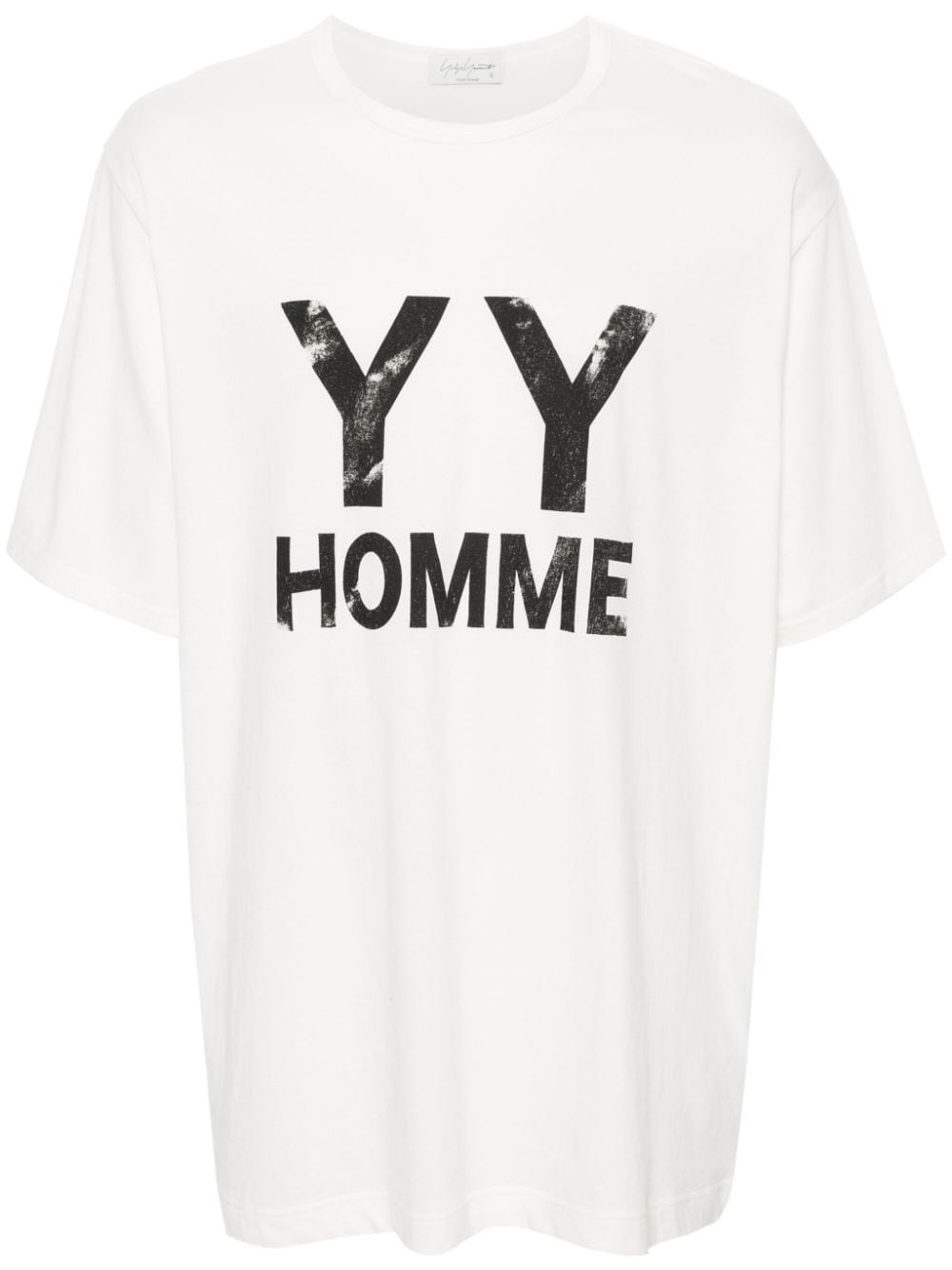 Yohji Yamamoto T-Shirt mit Logo-Print - Weiß von Yohji Yamamoto