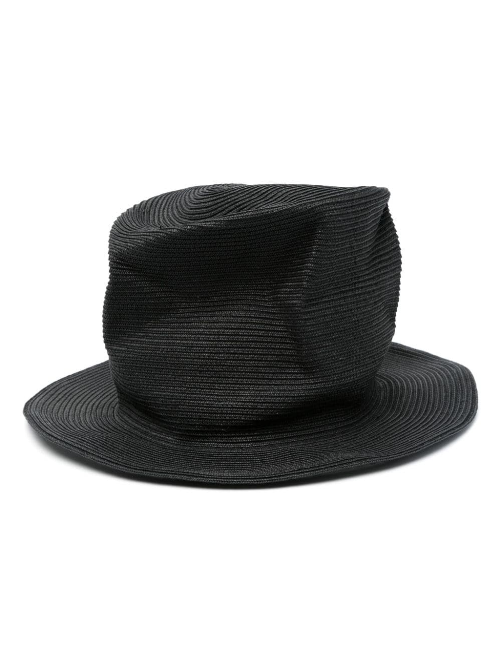 Yohji Yamamoto Trilby-Hut mit Webmuster - Schwarz von Yohji Yamamoto