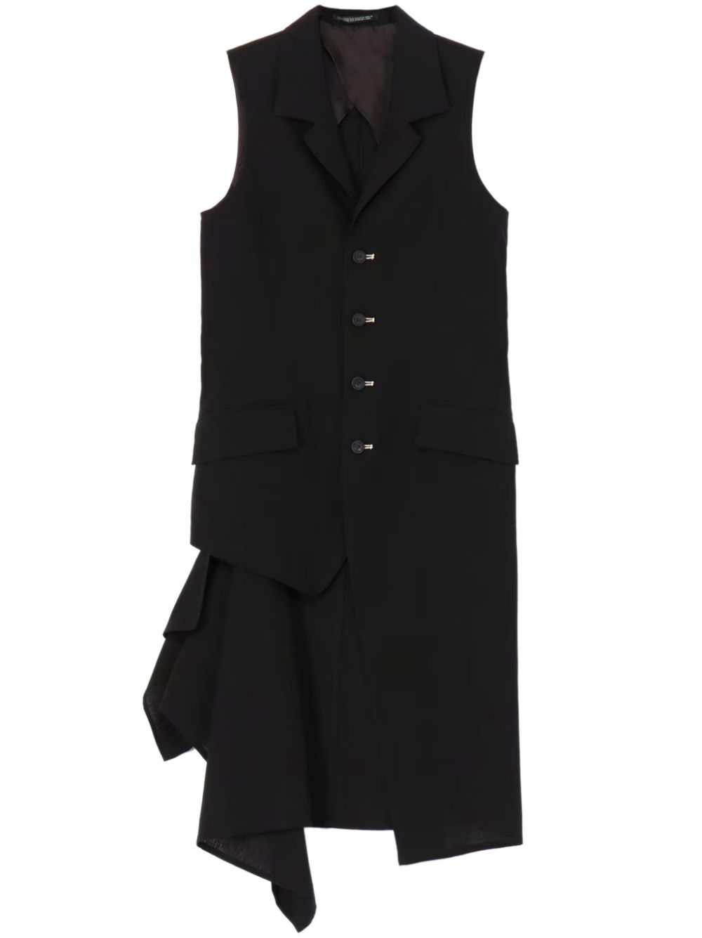 Yohji Yamamoto Asymmetrische Weste - Schwarz von Yohji Yamamoto